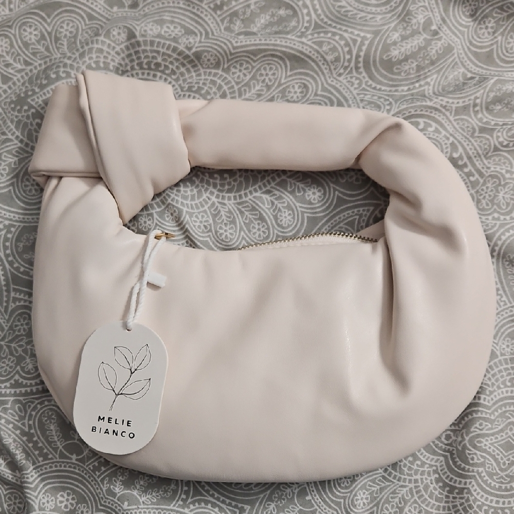 Melie Bianco Soft Cream Hobo Bag